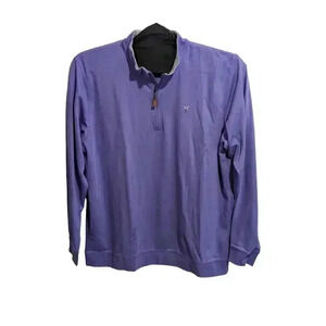 NWOT The Hamptons Mens Purple 1/4 Zip Long Sleeve Pull Over Size XL